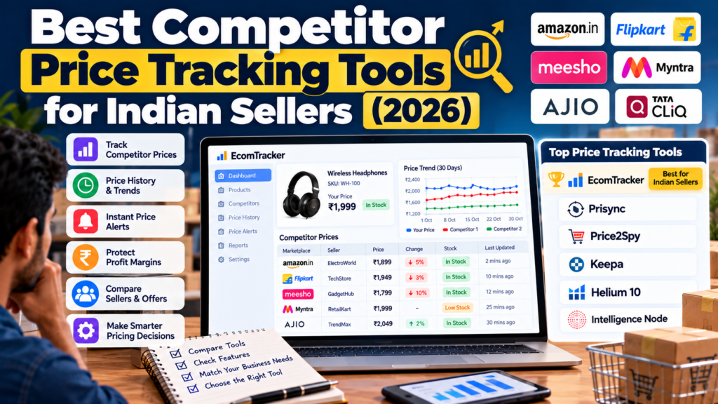 Best price tracking tool in India for ecommerce sellers comparing competitor prices across online marketplaces