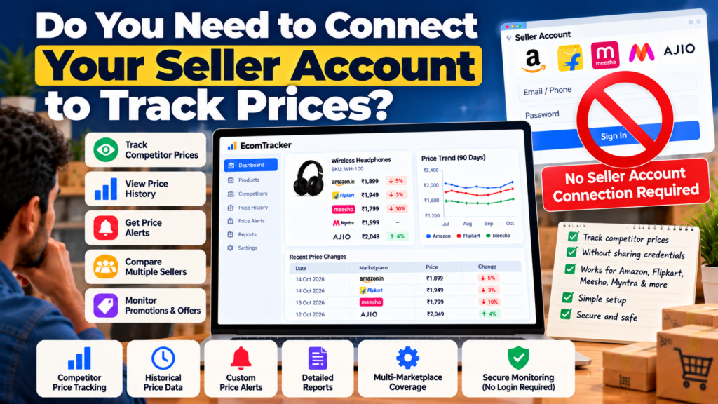 Price tracking without seller account access for ecommerce competitor price monitoring